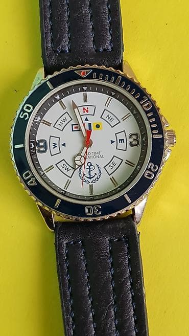 šajkača cena: WTI World Time International muški ručni sat – nauticki dizajn - — 1