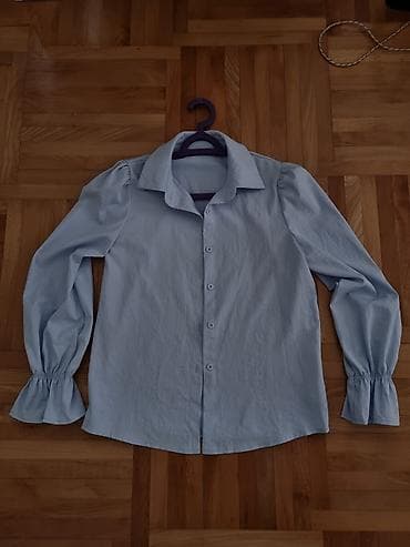 lacoste kosulje: Ženska košulja na dugmad, svetloplave boje. Klasican kragnjeni — 1