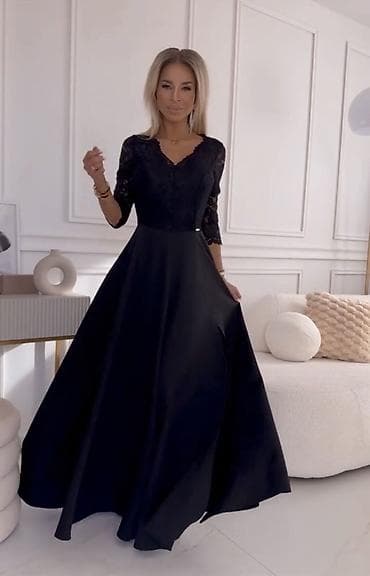 🔥Elegantna duga crna haljina sa čipkom
✅1900 din