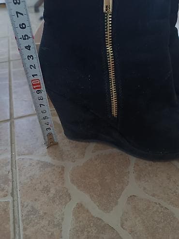 tamaris ankle boots: Ženske antilop gležnjače na punu petu - Boja: crna -Veličina: 40 — 6
