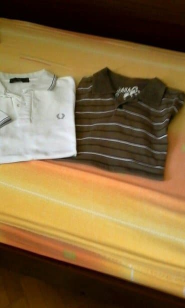 bele pantalone zara: Zara muška polo majca, L veličina, svetlije braon boje sa belim — 2