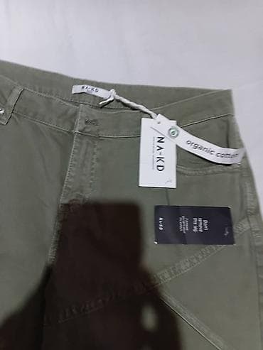 krem kosulja: NA-KD ženske pantalone od organskog pamuka - Brend: NA-KD - — 4