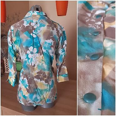 krem patike: Ženska košulja/tunika na kopčanje - Veličina: 40 - Materijal: 100% — 3