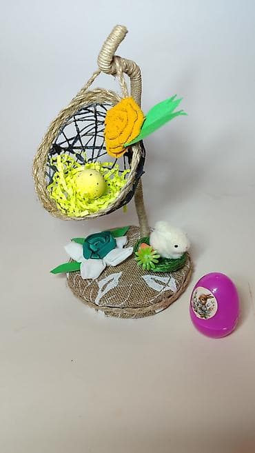 uskršnje slike: Uskršnja dekoracija – ručni rad - Stojeća dekoracija sa postoljem — 4