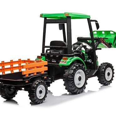 auto na daljinski na benzin: Traktor Sa Prikolicom i Utovarivačem Zeleni Premium Oprema 24V7A — 2