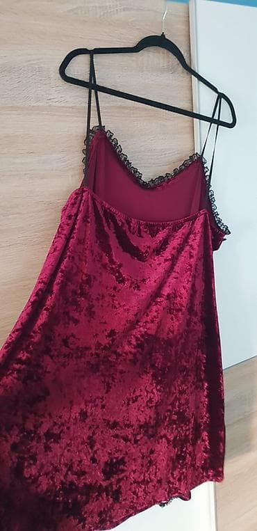 via spiga zenske cipele: Baršunasta slip haljina u boji vina - Materijal: meki, baršunasti — 4