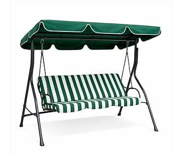 tende za terase: Baštenska ljuljaška sa tendom – troseater - Konstrukcija: čvrst — 3