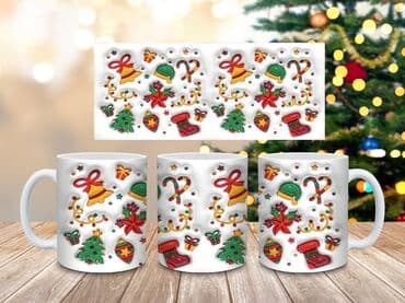 Praznične keramičke šolje – više dizajna - Materijal: kvalitetna — 8