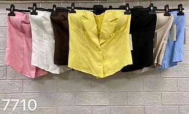 teget pantalone zenske: Korset-top sa efektom sako - Dizajn: strukirani korset bez bretela sa — 3