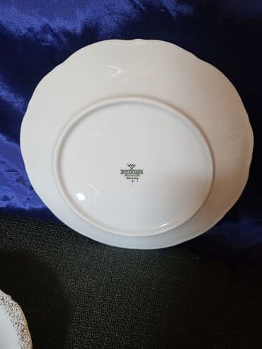 solje za caj: Set 1950g+ Mitterteich porcelan Bavaria. Trodelni set,sve na njemu — 11