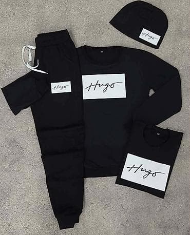 Muški trodelni pamucni kompleti sa kapom. Veličine M L XL XXL . Cena