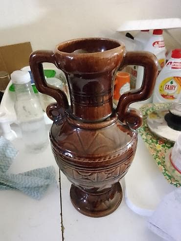 cafissimo kapsule cena: Keramička ukrasna vaza sa dve masivne ručke - Materijal: glazirana — 1