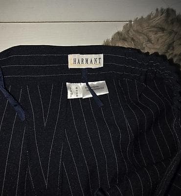 farmerke sa lastisem: Pantalone CHARMANT – teget sa sitnim belim prugama,cigaret. - Kroj — 3