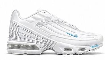 Nike Air Max Plus 3 – bele patike sa plavim detaljima - Dizajn