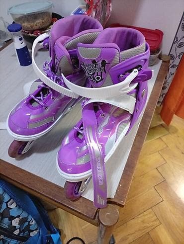 Oprema za skijanje: Rolerke (in-line) za decu – ljubičaste sa sivim i belim detaljima - — 6