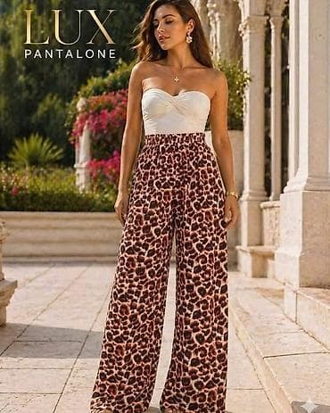 pantalone push up: LUX PANTALONE – ženske široke pantalone sa animal printom 2 kom. 2900 — 4