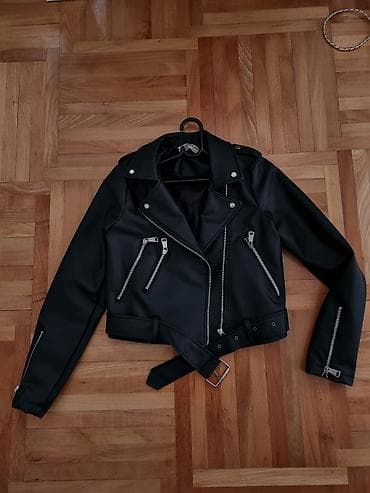 balea kapi za kosu: Crna biker jakna od eko kože - Klasičan moto kroj sa reverima i — 4