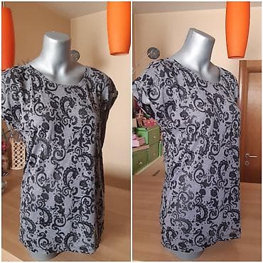 zenske mindjuse: G&N ženska majica kratkih rukava, dezen paisley/ornamentalni crni — 2