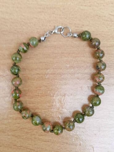 Venčanice i aksesoari: Narukvica Epidot (unakit) Narukvica od Epidota (unakita), poludragi — 1