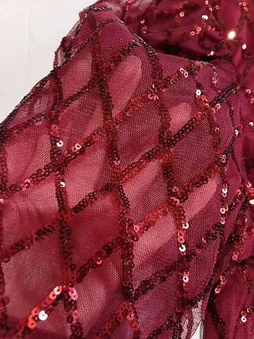 sandale za ples: Elegantni ženski kombinezon - Gornji deo: bordo crvena tkanina sa — 9