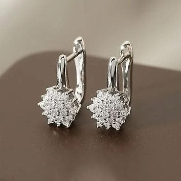 nakit od slonove kosti cena: Minđuše – srebrni ton, različiti dizajni - Model 1: Okrugle minđuše — 4