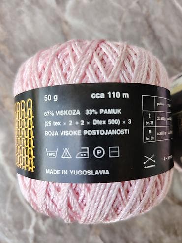polovne inox posude za vino: GOGA konac za pletenje – svetloroze nijansa sa diskretnim sjajem. 2 — 2