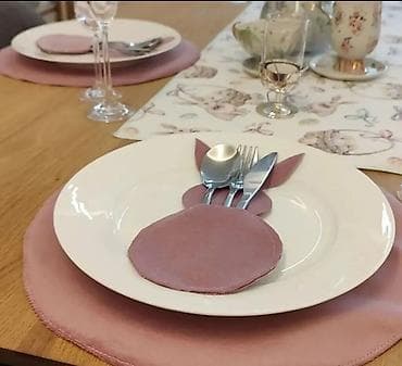 prodaja ruza na veliko: Dekorativne futrole za pribor za jelo – „zec“ motiv - Šarmantni — 2