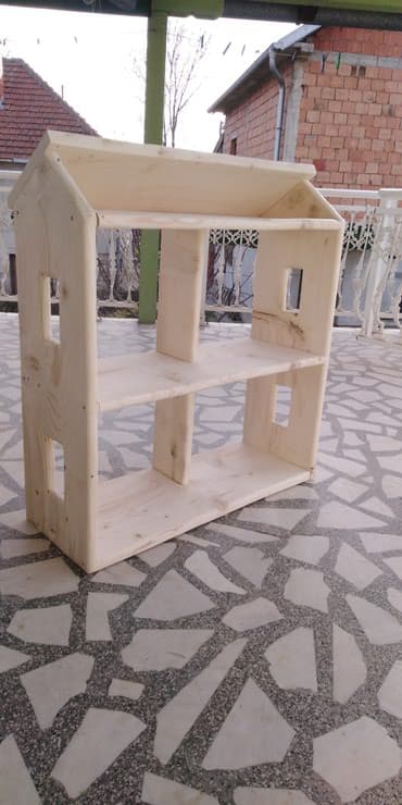 kaput od veštačkog krzna: Kucica za igracke ﻿Novo rucno napravljena kucica od cistog drveta. Bez — 2