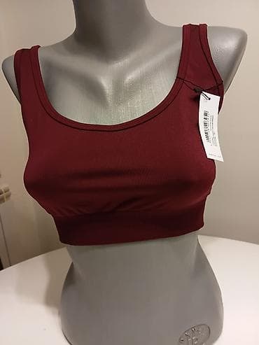 svecane majice: Bordo sportski top/braleta bez šavova - Model: kratki sportski top sa — 1