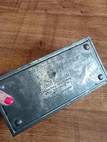 metalac lonce na paru: Dekorativna metalna kutija “E. Otto Schmidt” – Made in Germany - — 3