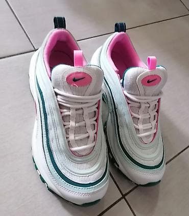 spicaste cizme na stiklu: Nike Air Max 97 patike – bela baza sa talasastim panelima u — 4
