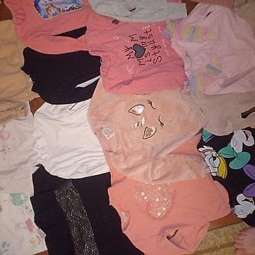 crne satenske pantalone: Paketić dečije garderobe za devojčice – razni komadi dugih rukava i — 4