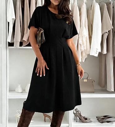 ✅✅Ženska midi haljina sa kratkim rukavima
