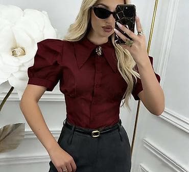 lacoste košulje: Elegantna ženska košulja sa kratkim rukavima i puf detaljima 2200 din — 7