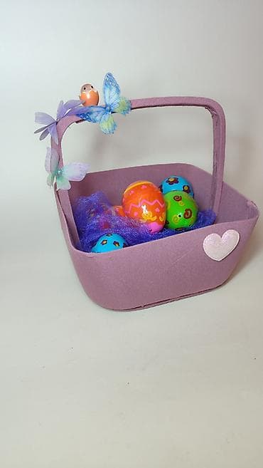 Ironing Boards: Uskršnja dekorativna korpica sa jajima - Ljubičasta korpica — 5
