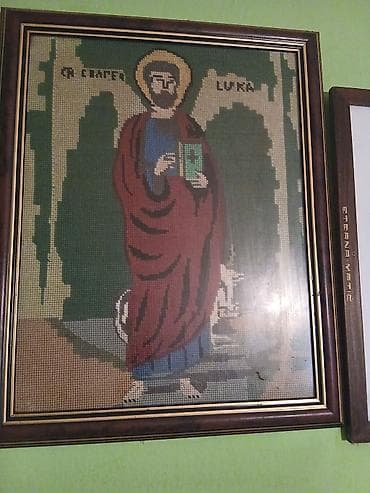 kutije za nakit: Ikona Svetog Luke – ručni rad goblen - ručno rađen goblen (krst — 1