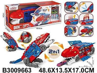 Dino parking 966302 K – 2u1 garaža i staza za autiće Upoznaj se sa