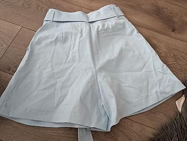 labrador obuca sandale: Svetloplave ženske šorts-suknja (culottes) sa pojasom - Kroj: široke — 2