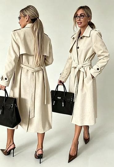 tn models: Fa, Ženski trench kaput – model 5210 - Kroj: klasični midi trench sa — 3
