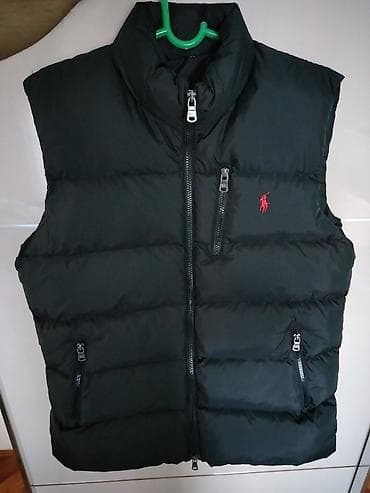 Kaputi i mantili: Muški pufnast prsluk bez rukava, crne boje. Detalji: - Visoki kragn i — 1