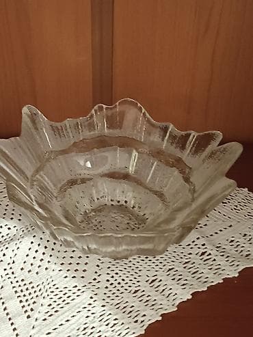 nož za ananas: Staklena činija/dezertna zdelica - Materijal: prozirno presovano — 1