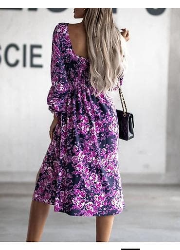 tommy hilfiger čizme: Ženska midi haljina s cvetnim printom - Kroj: midi dužina sa prorezom — 2