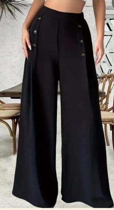 crop top c a: Visok struk, Zvoncare — 1