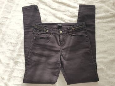 pocepane pantalone: Bershka crne slim fit farmerke 38. Ocuvane. Struk 37 cm, bitone u — 1