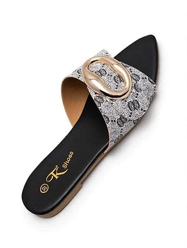 Ženske ravne papuče – K Shoes - Model: otvorene papuče sa špicastim