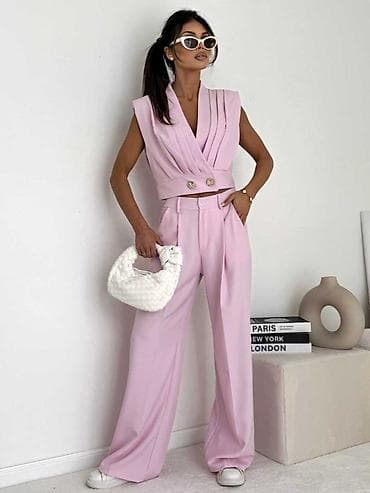 Lične stvari: 🔥Ženski elegantni komplet – prsluk crop i široke pantalone
✅3200 din — 2