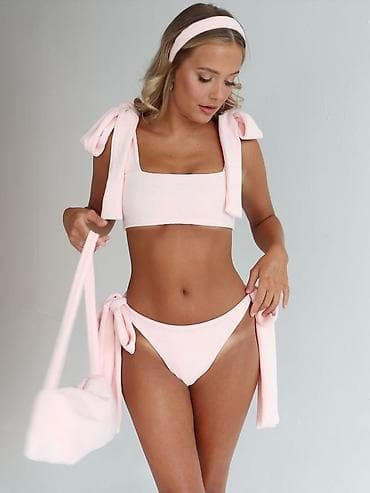 monster high kostim: Dvodelni ženski kupaći kostim – pastelno ružičasti - Gornji deo — 3