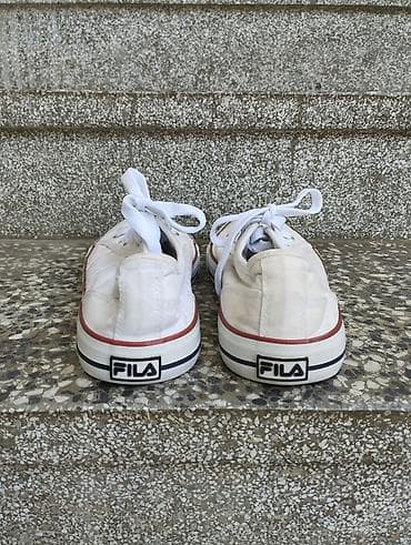 crne patike i bele čarape: FILA original patike br.38 ug.24 cm. - Brend: Fila - Boja: bela sa — 3