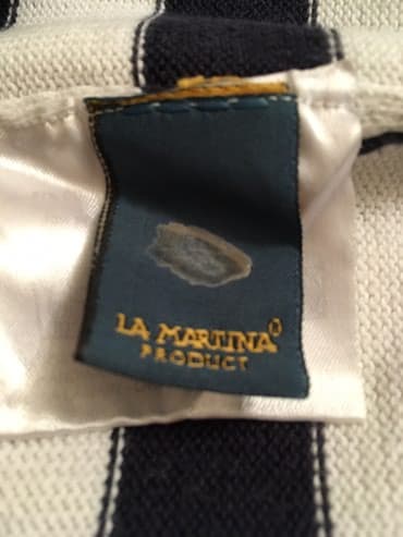 sweatshirt h m: Odličan, kao nov La Martina džemper, M veličina, beli sa teget prugama — 6
