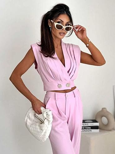 Lične stvari: 🔥Ženski elegantni komplet – prsluk crop i široke pantalone
✅3200 din — 3